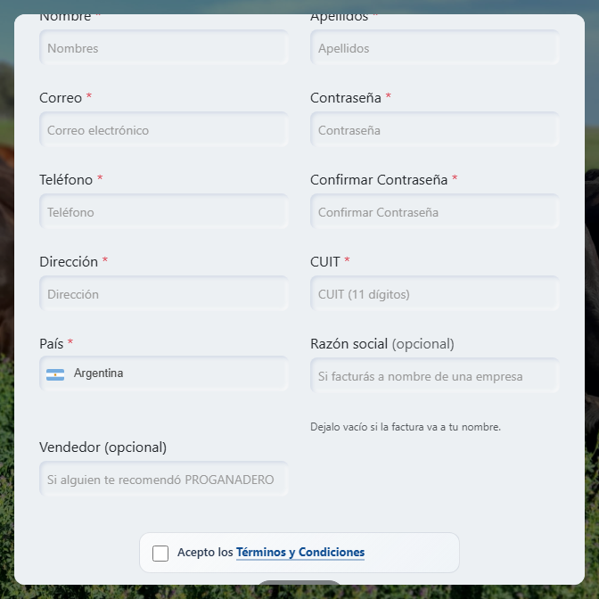 Formulario de registro